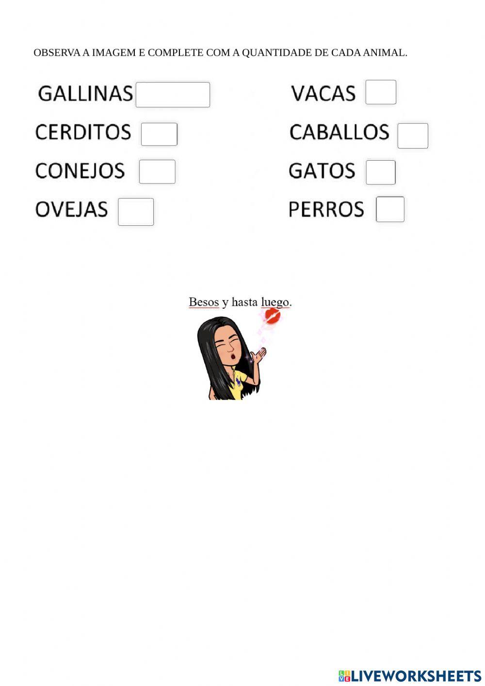 Los animales (6o ano)