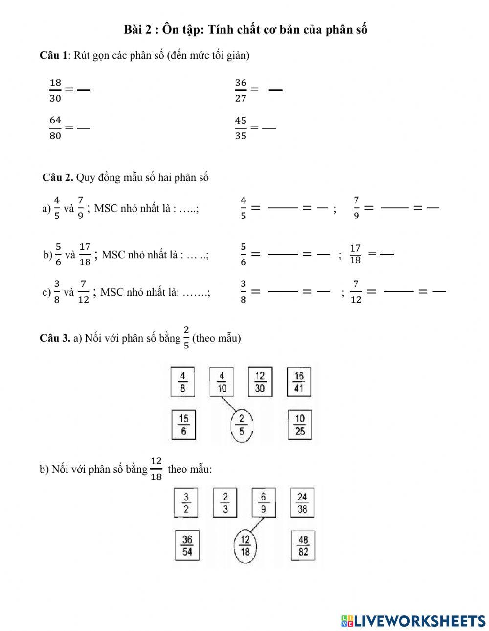 Vở bài tập toán 5- tiết 1