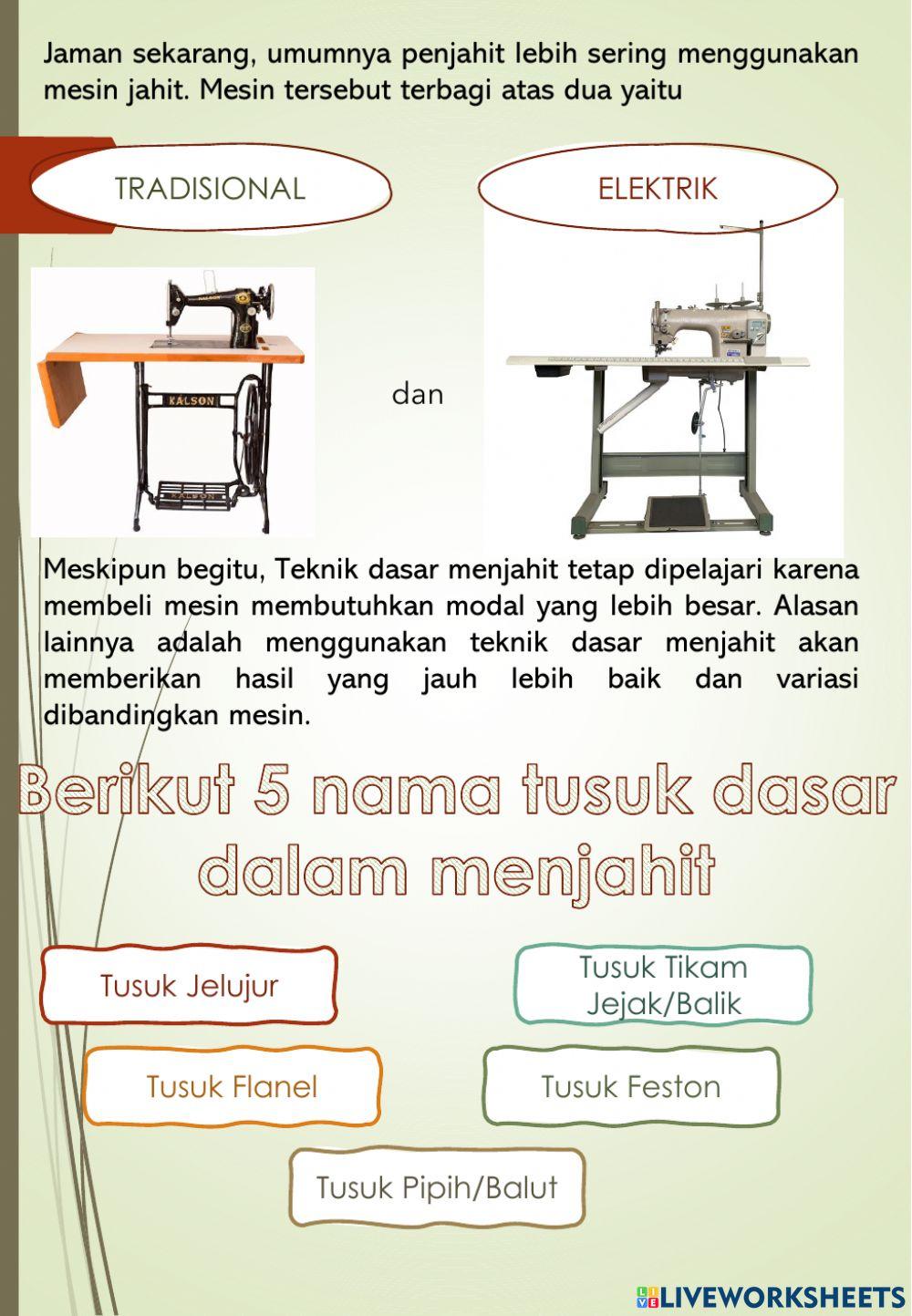 TEKNIK MENJAHIT