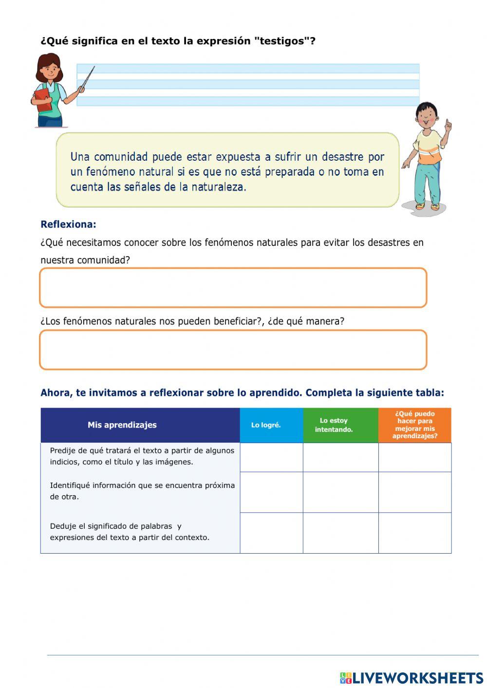 Leemos una noticia sobre el impacto de un fenómeno natural