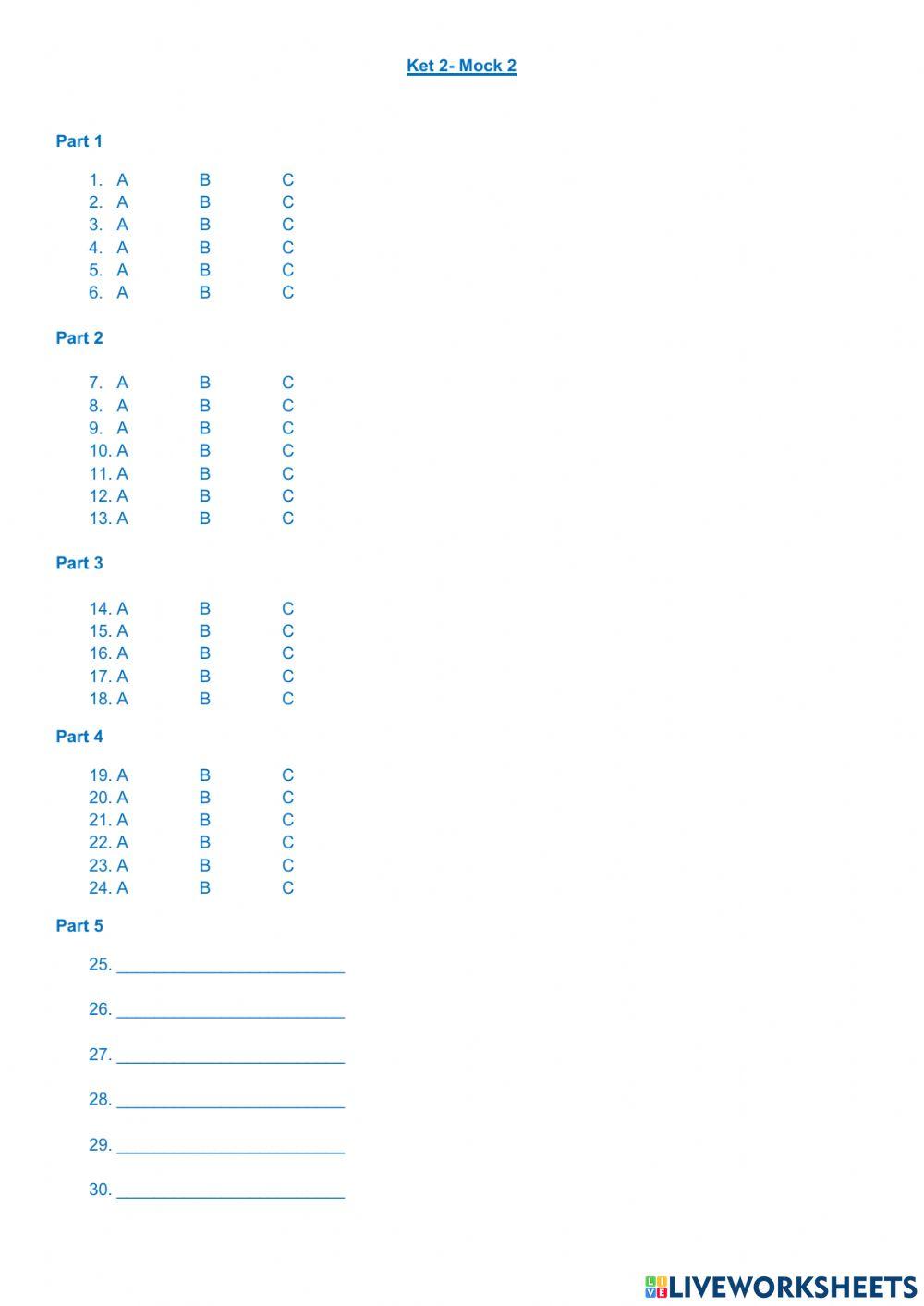 Ket2 mock2 reading writing