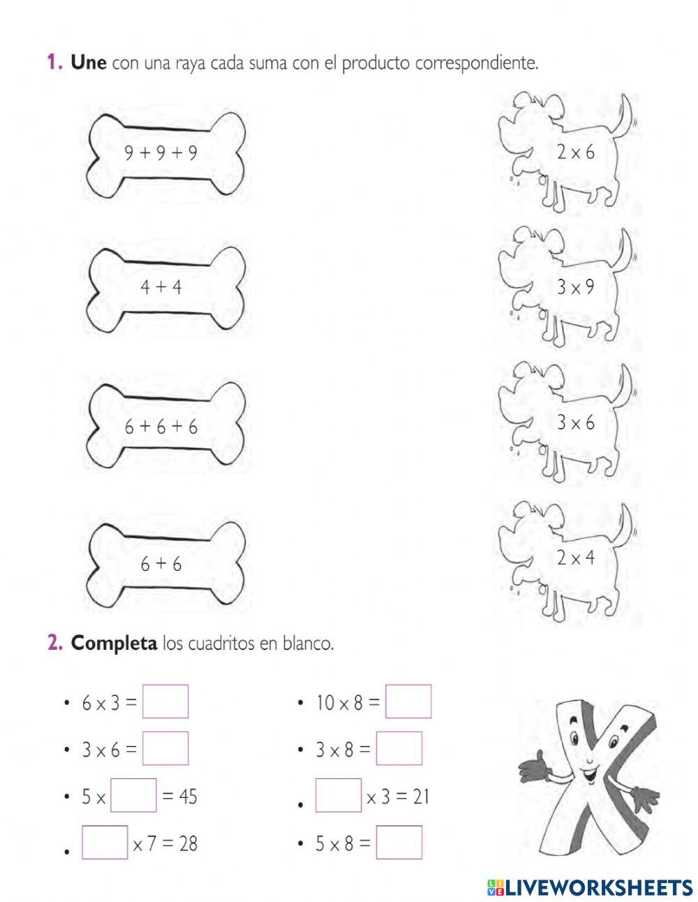 Recordemos la Multiplicación