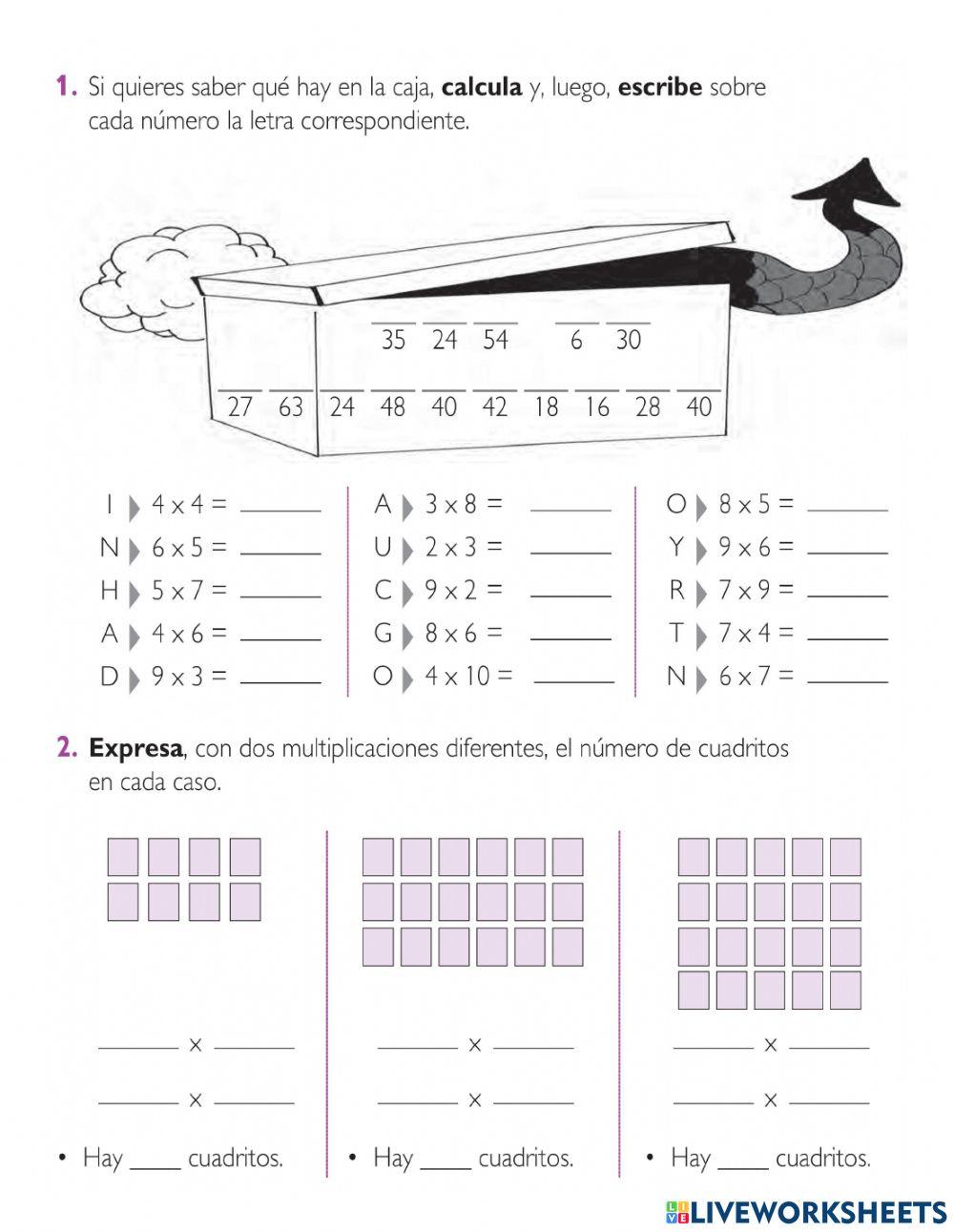 Recordemos la Multiplicación