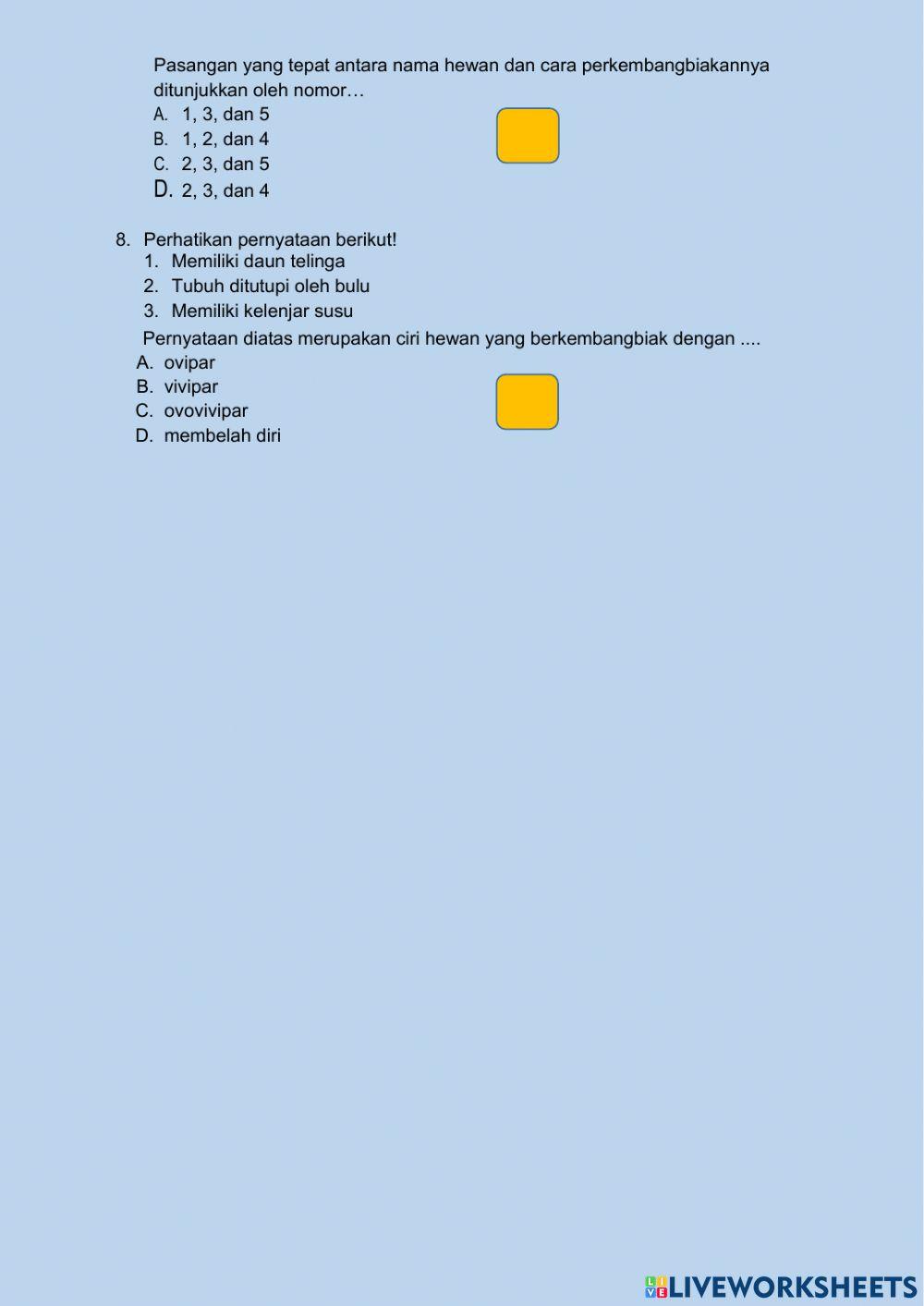 Perkembangbiakan hewan generatif