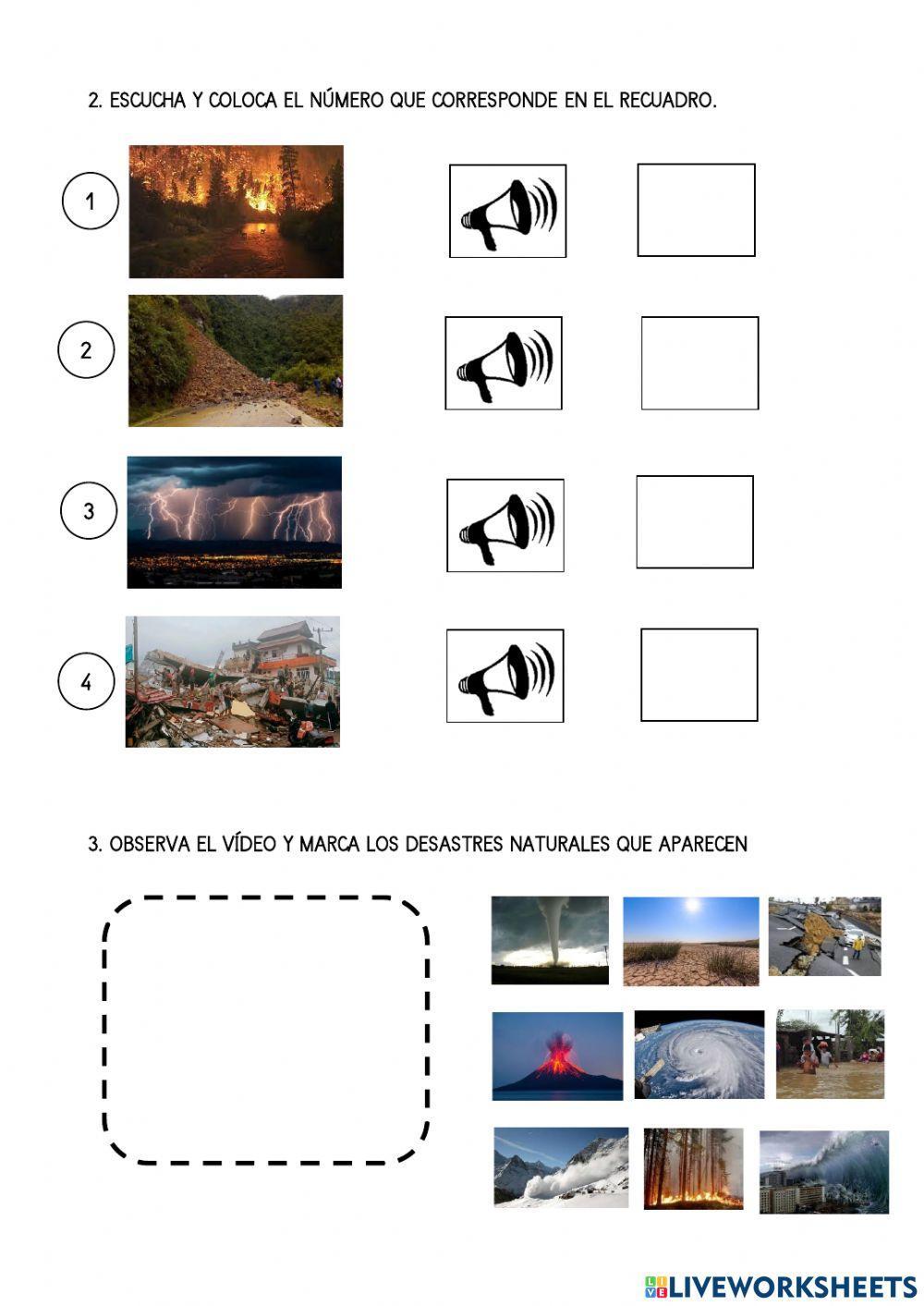 Los desastres naturales: semana 16