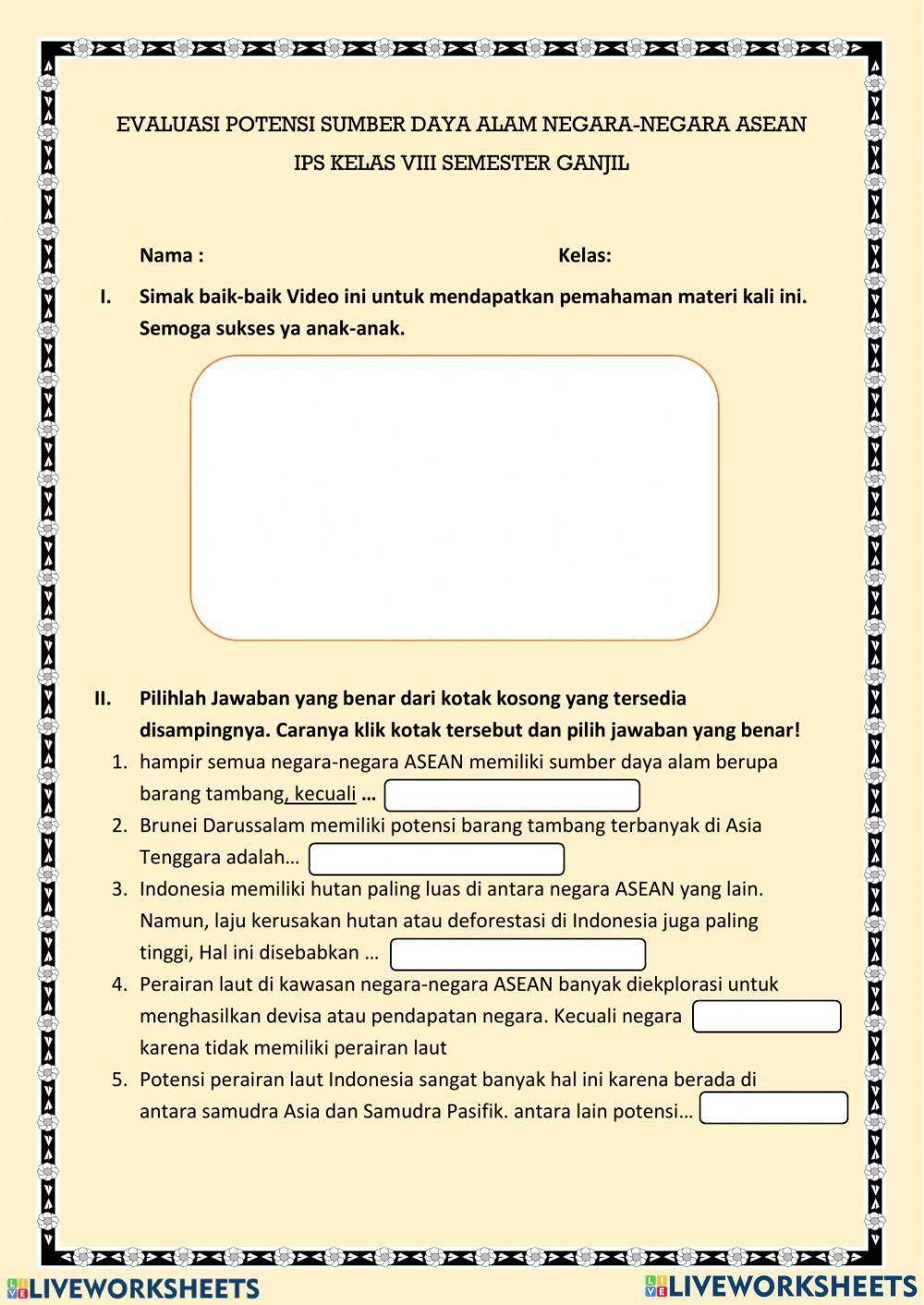 Materi mengenal negara - negara asean
