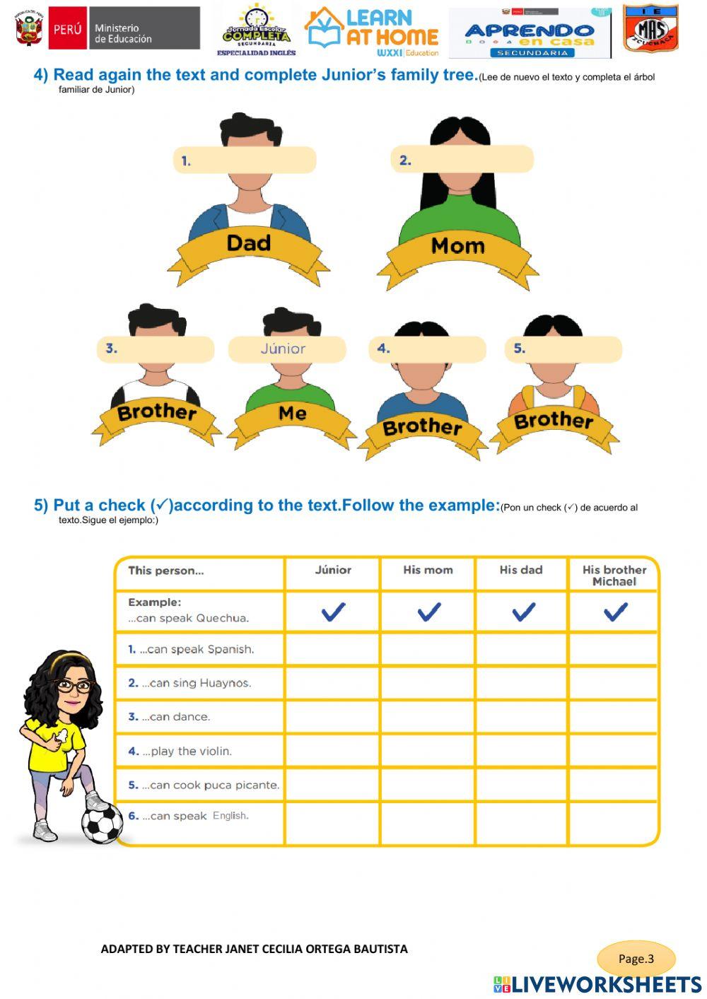 My talented Peruvian Family 1