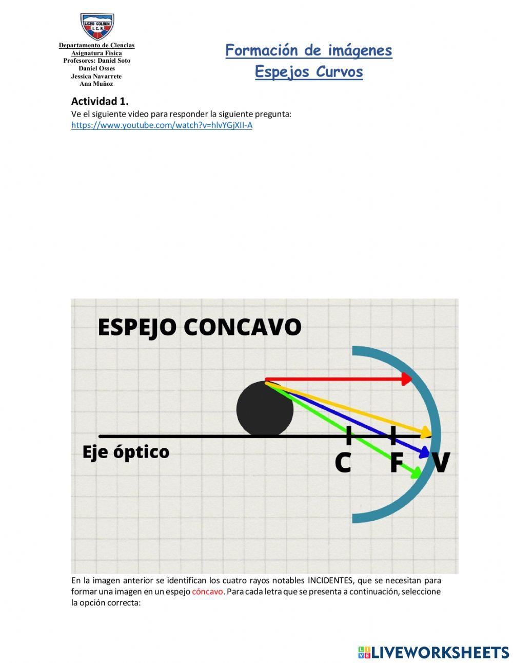Fisica-formación de imágenes-espejos curvos