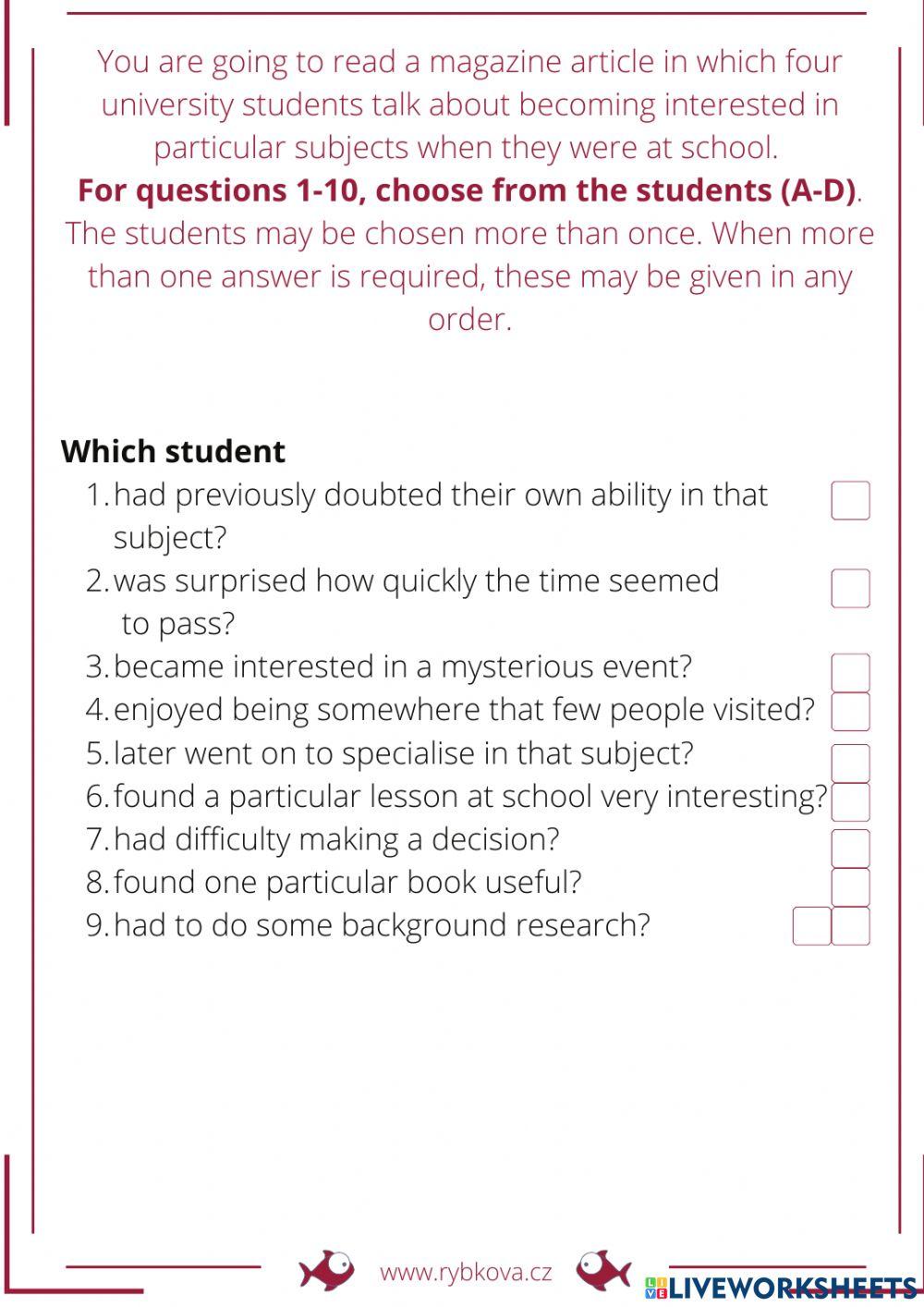 Reading (uni students)