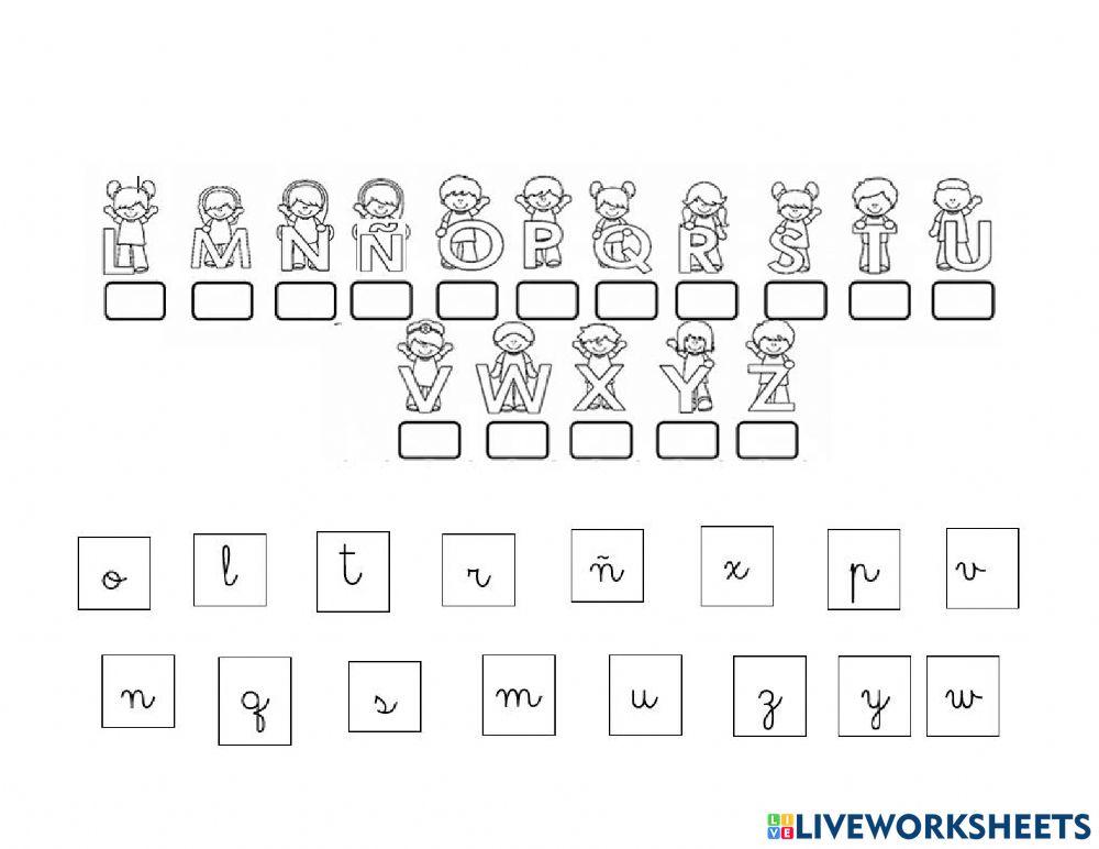 Abecedario con letra manuscrita