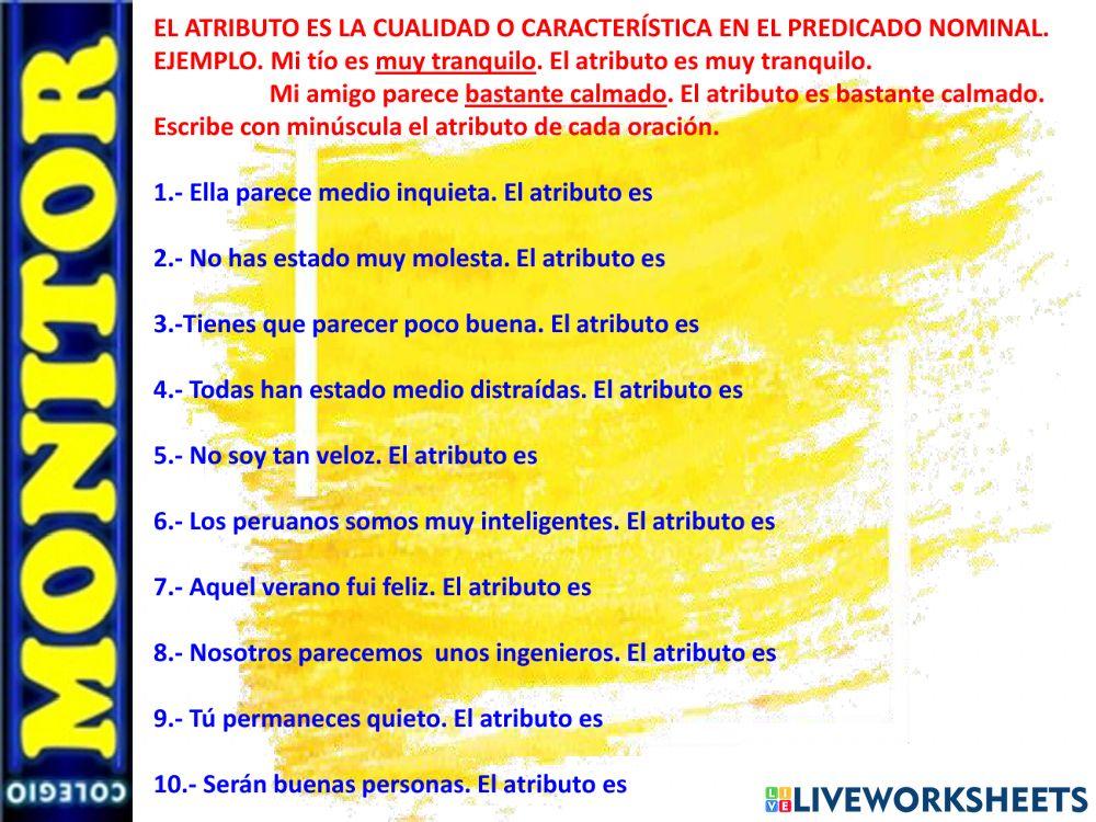 Predicado nominal y verbal