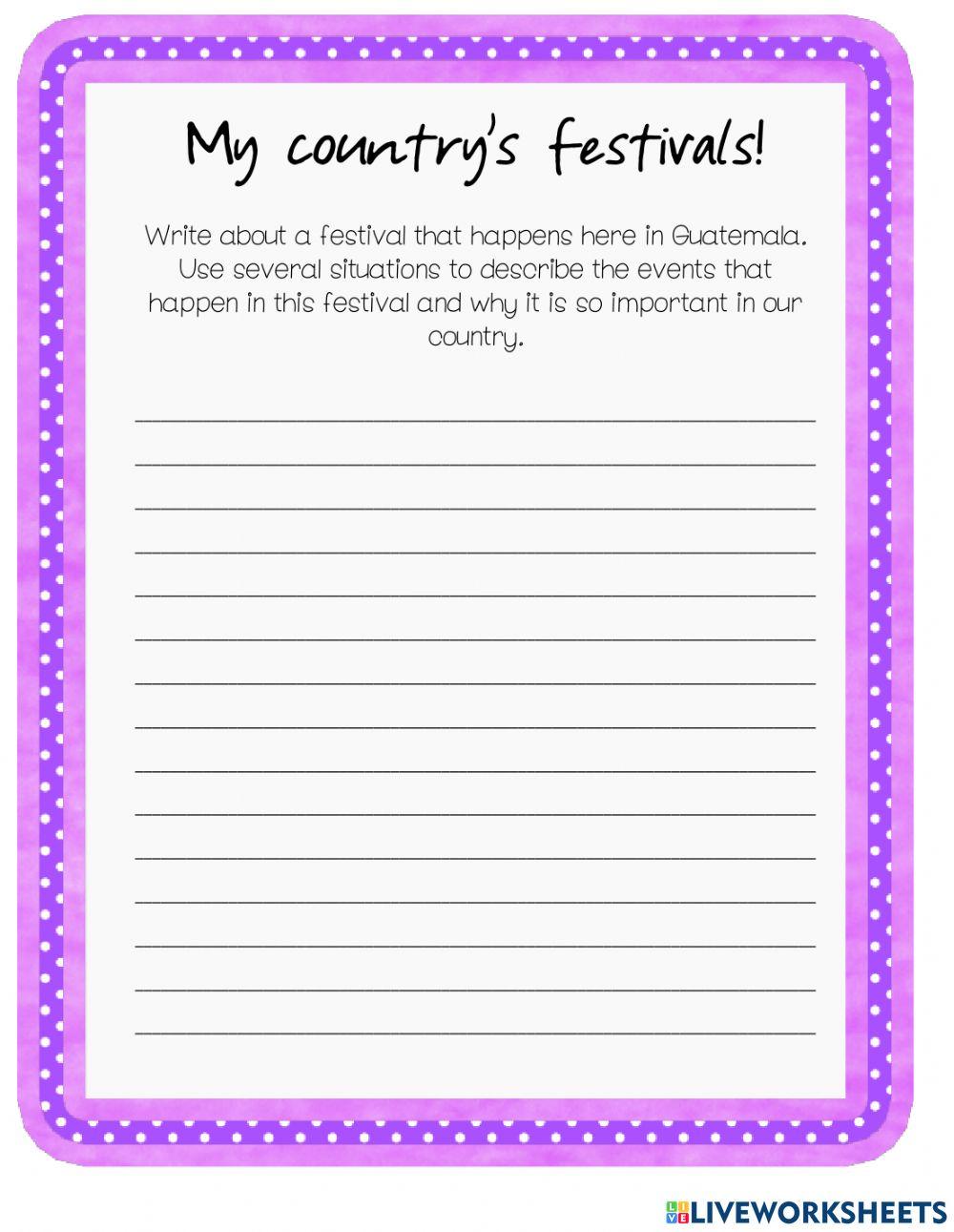 My country's festivals