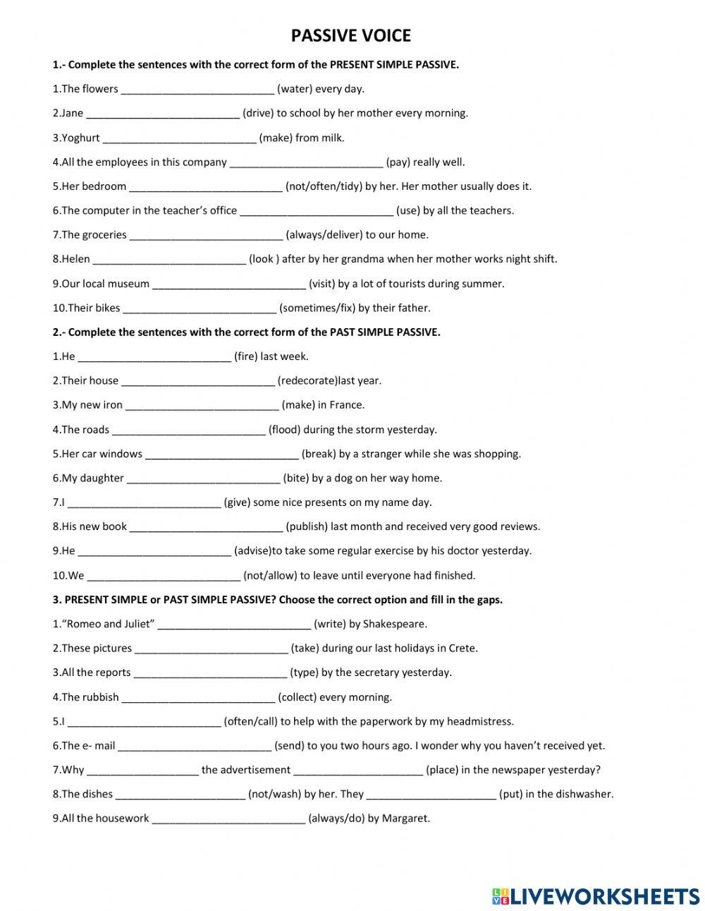 Passive Voice - Present & Past