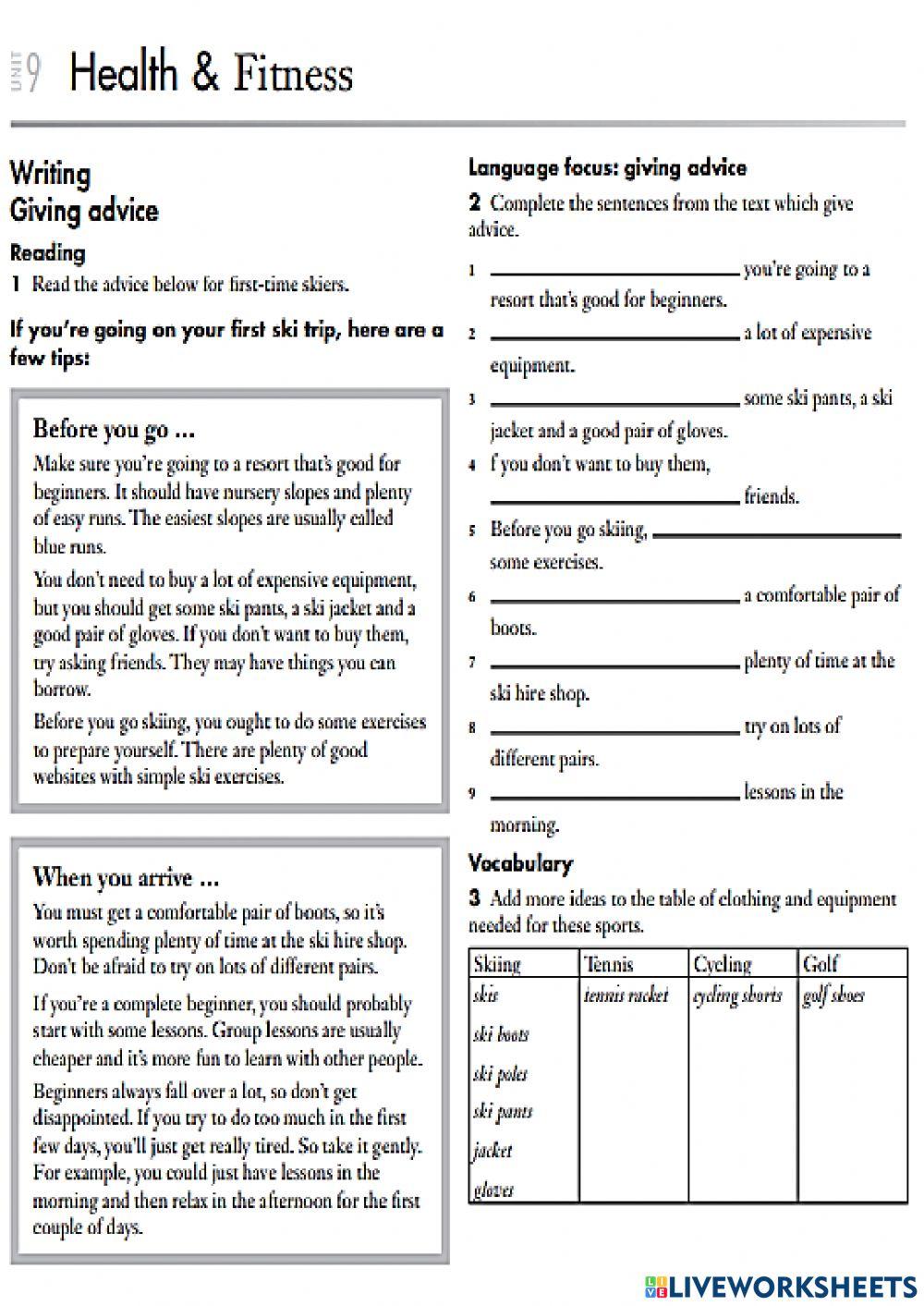 Cl 6 writing task 2 exercise