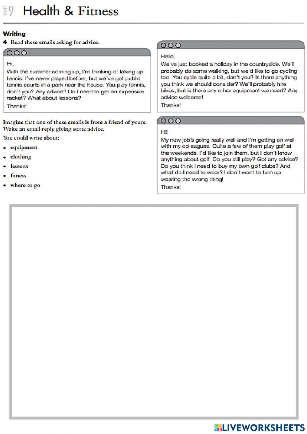Cl 6 writing task 2 exercise