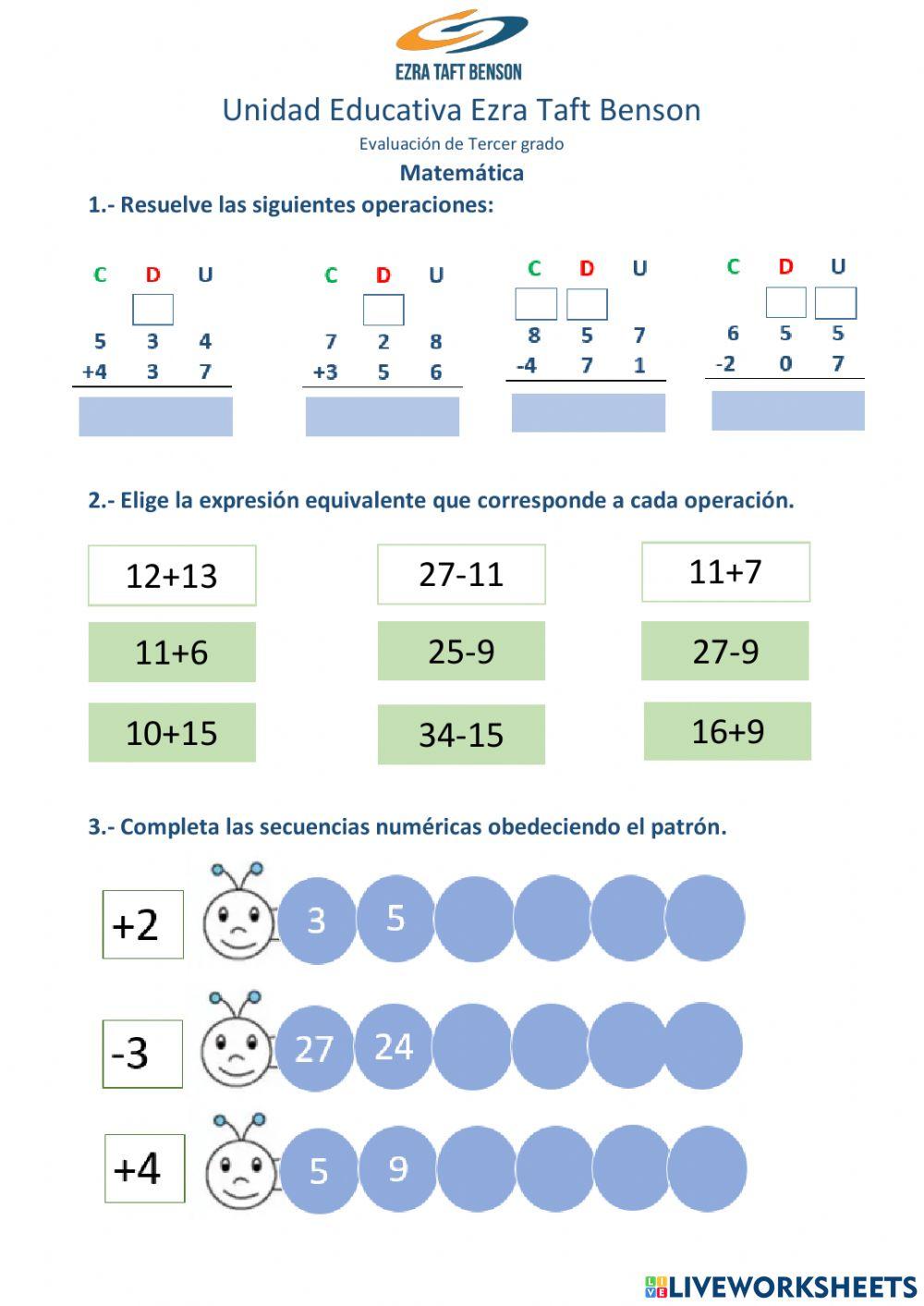Lección 2 de Matemática