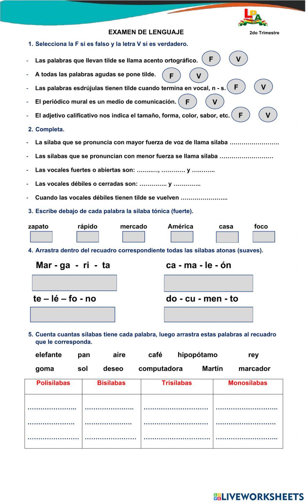 Conocimientos generales de lenguaje