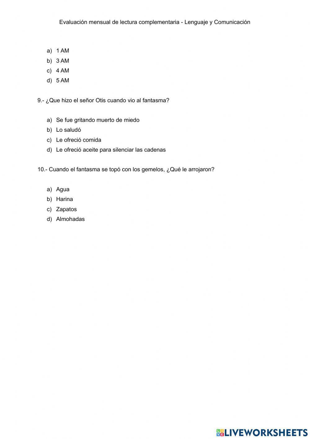 El fantasma de canterville