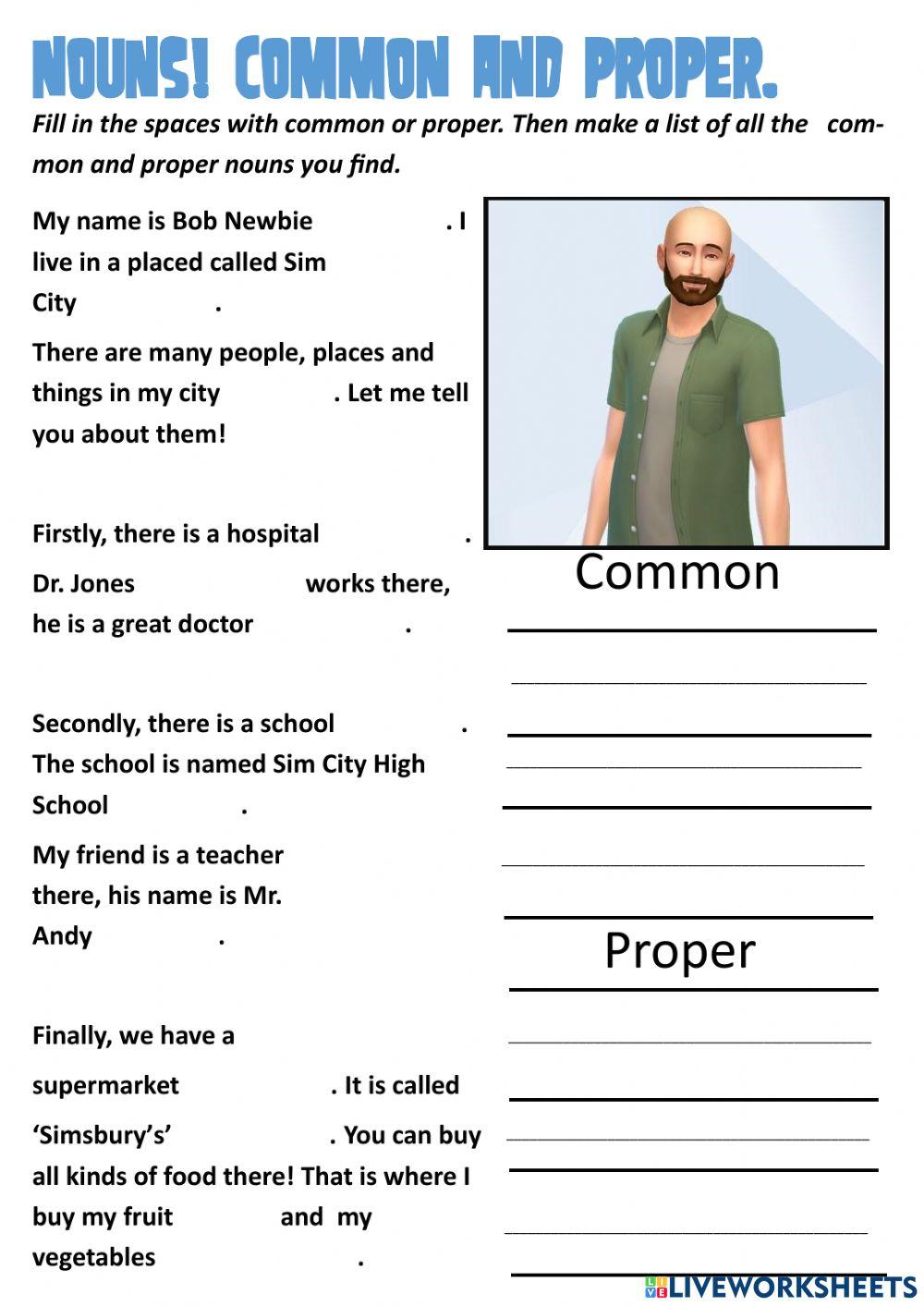 Common and Proper Nouns