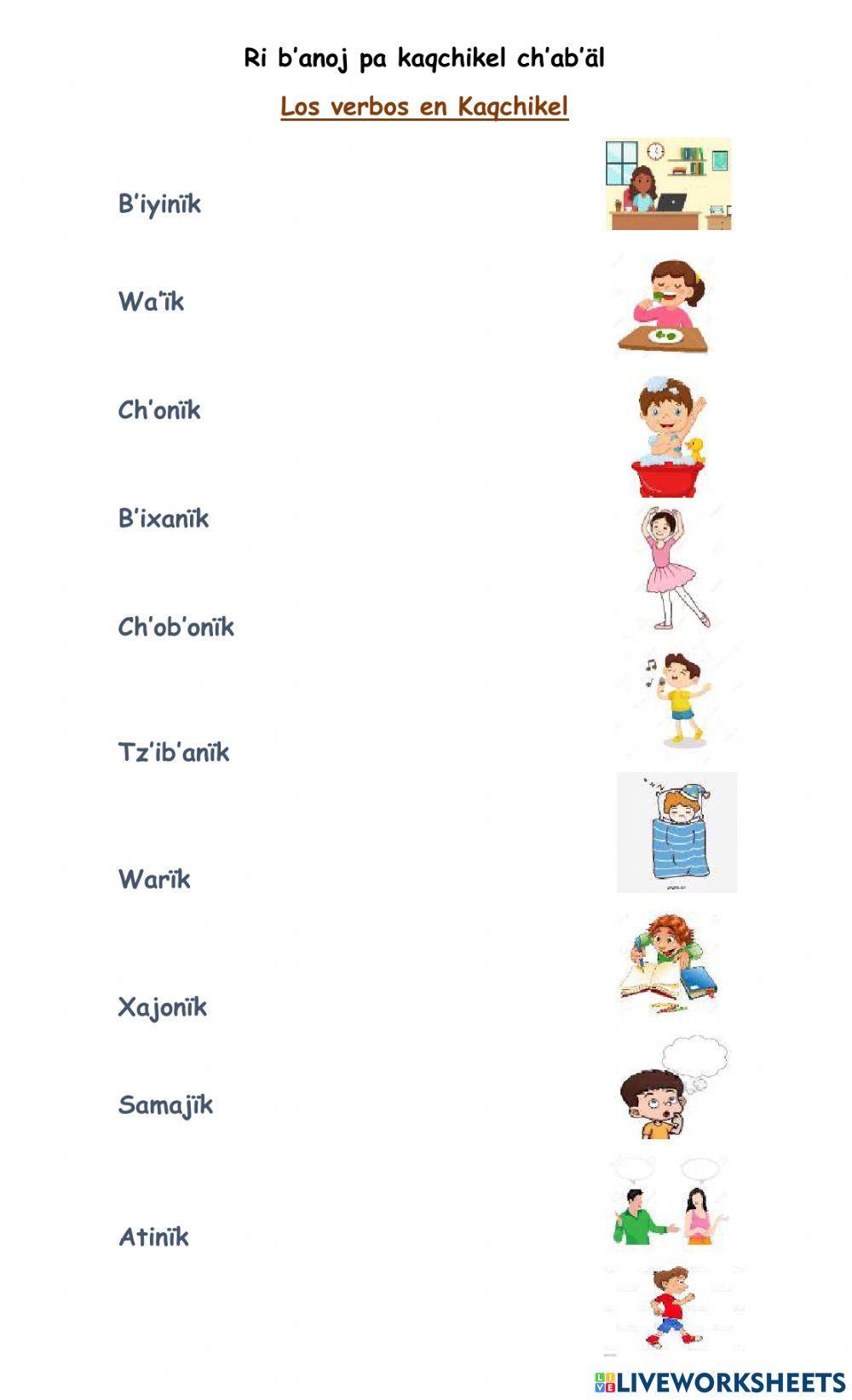 VERBOS EN KAQCHIKEL 3°