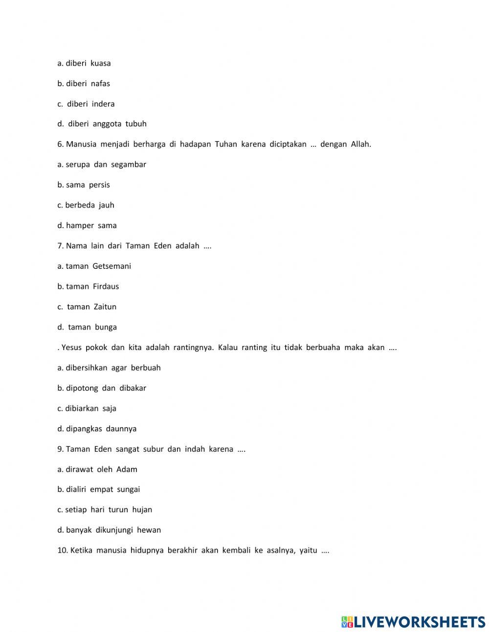 Ph 1 agama kristen KELAS 4