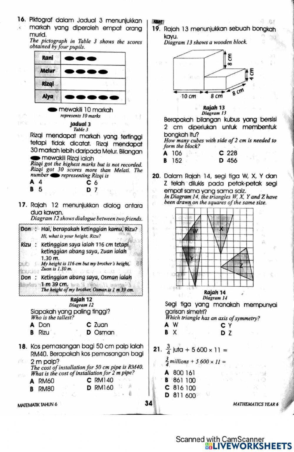 Maths Revision Year 6