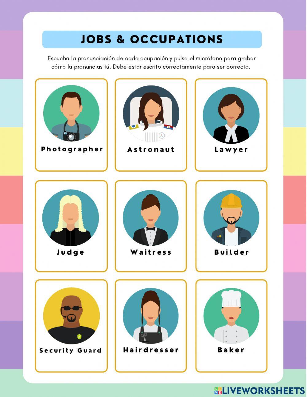 Jobs and occupations