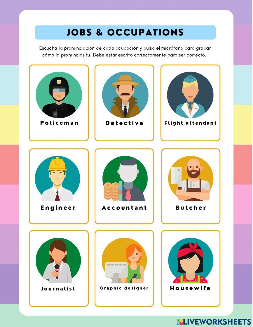 Jobs and occupations