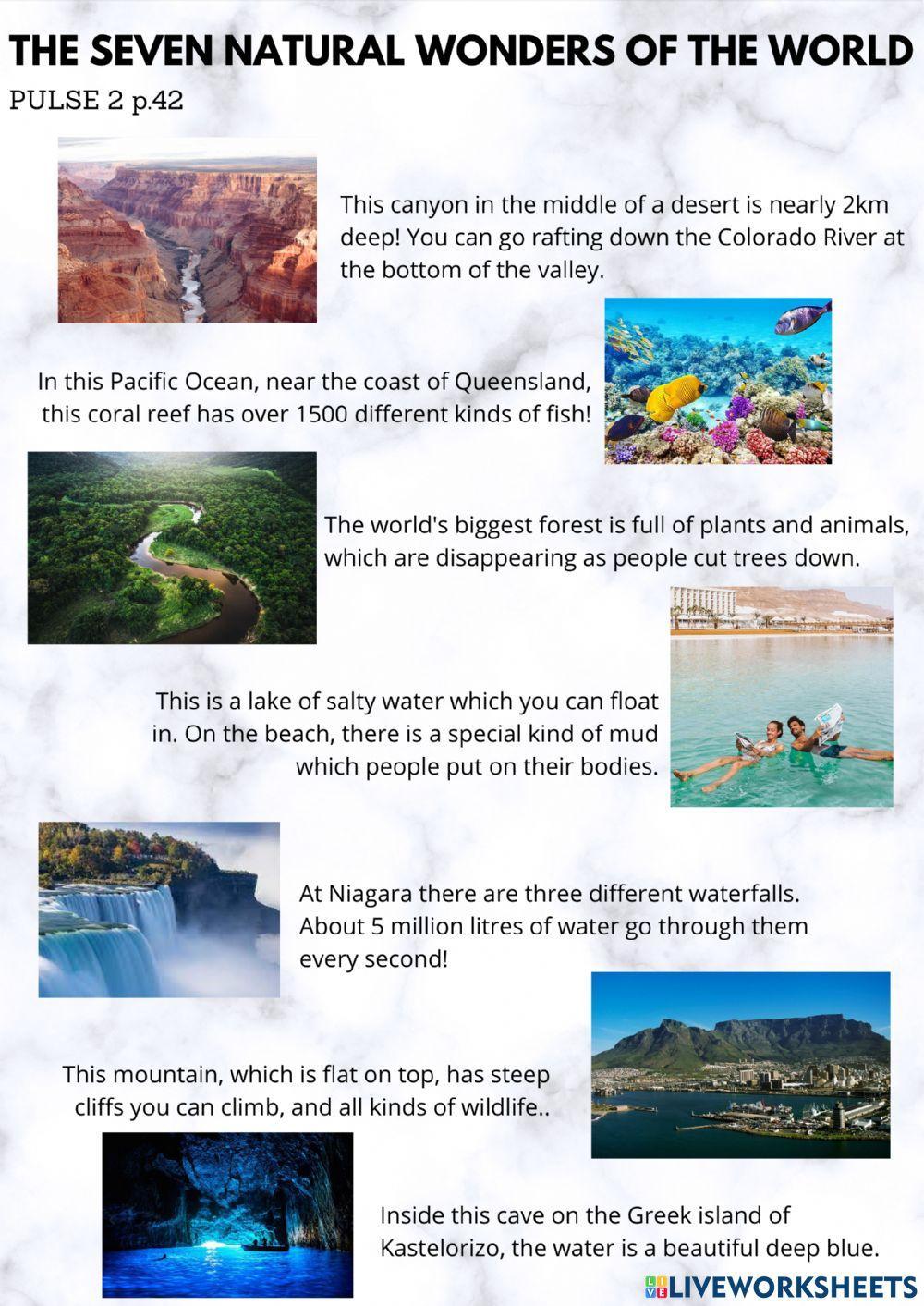 The Seven Natural Wonders of The World