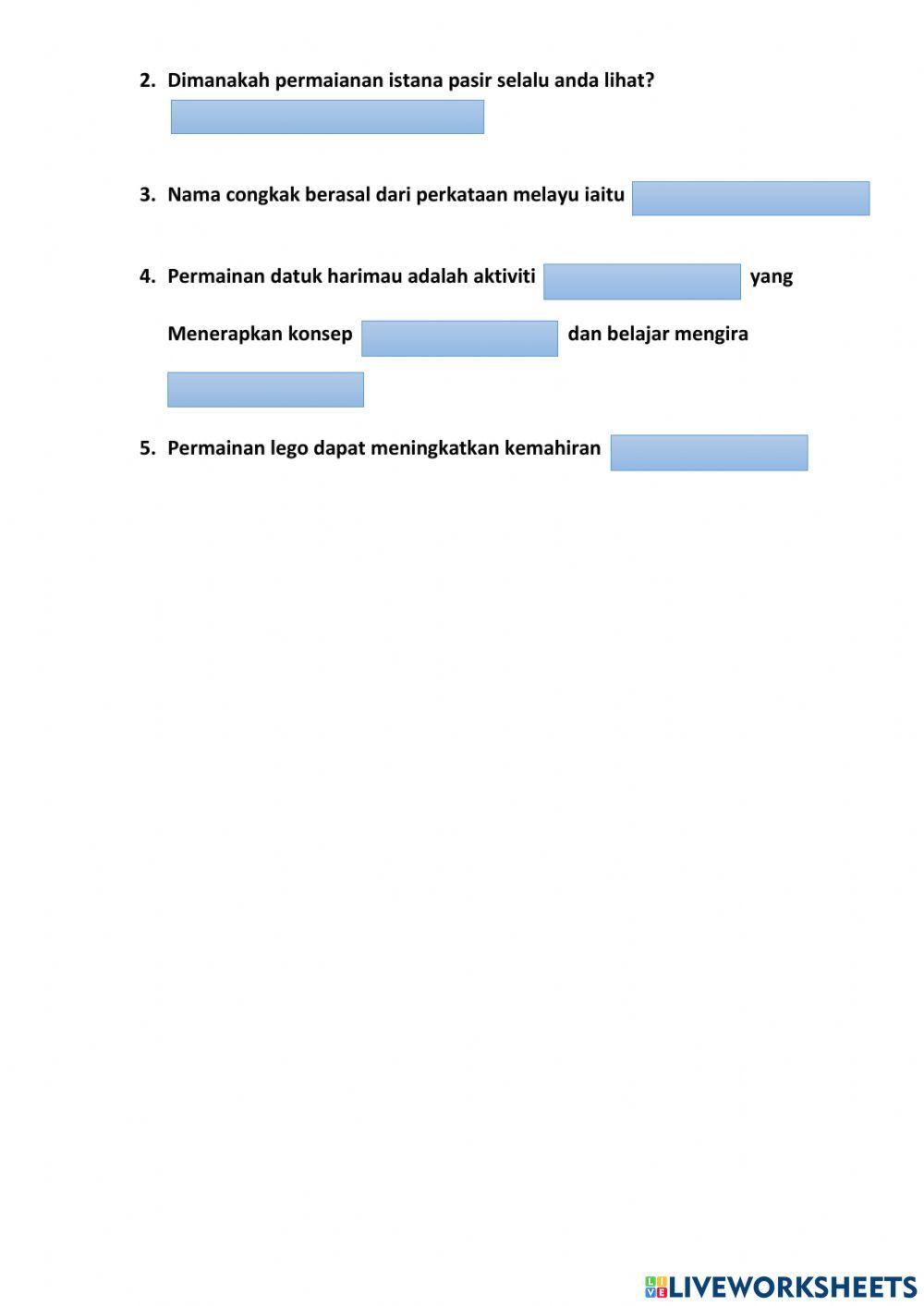 Pj tahun 1 - mari bersantai (permainan tradisional)