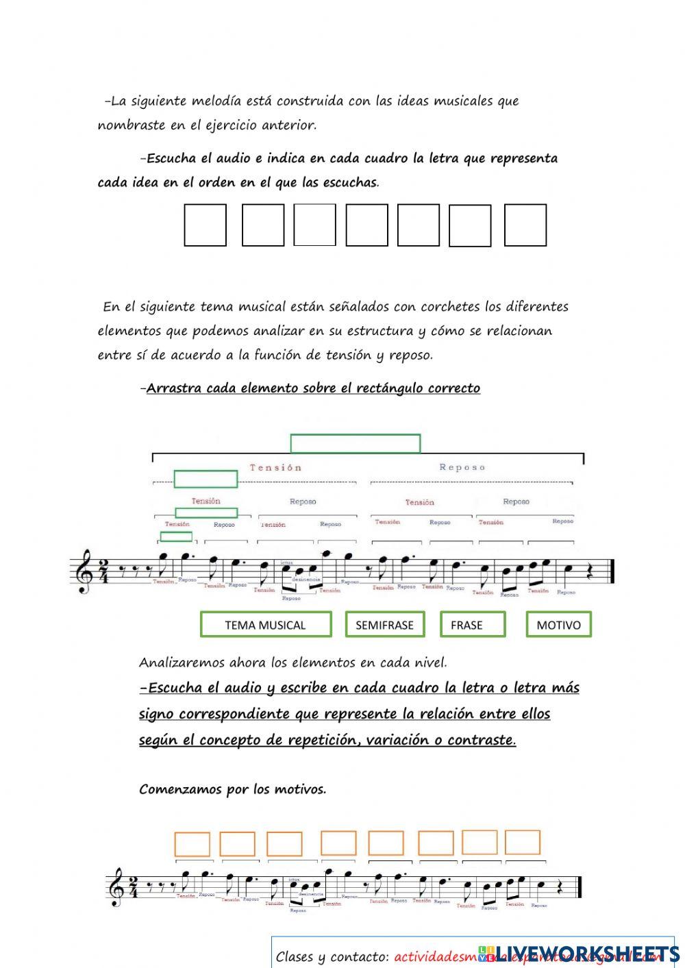 Iguales, parecidos o diferentes. Los procedimientos de composición.