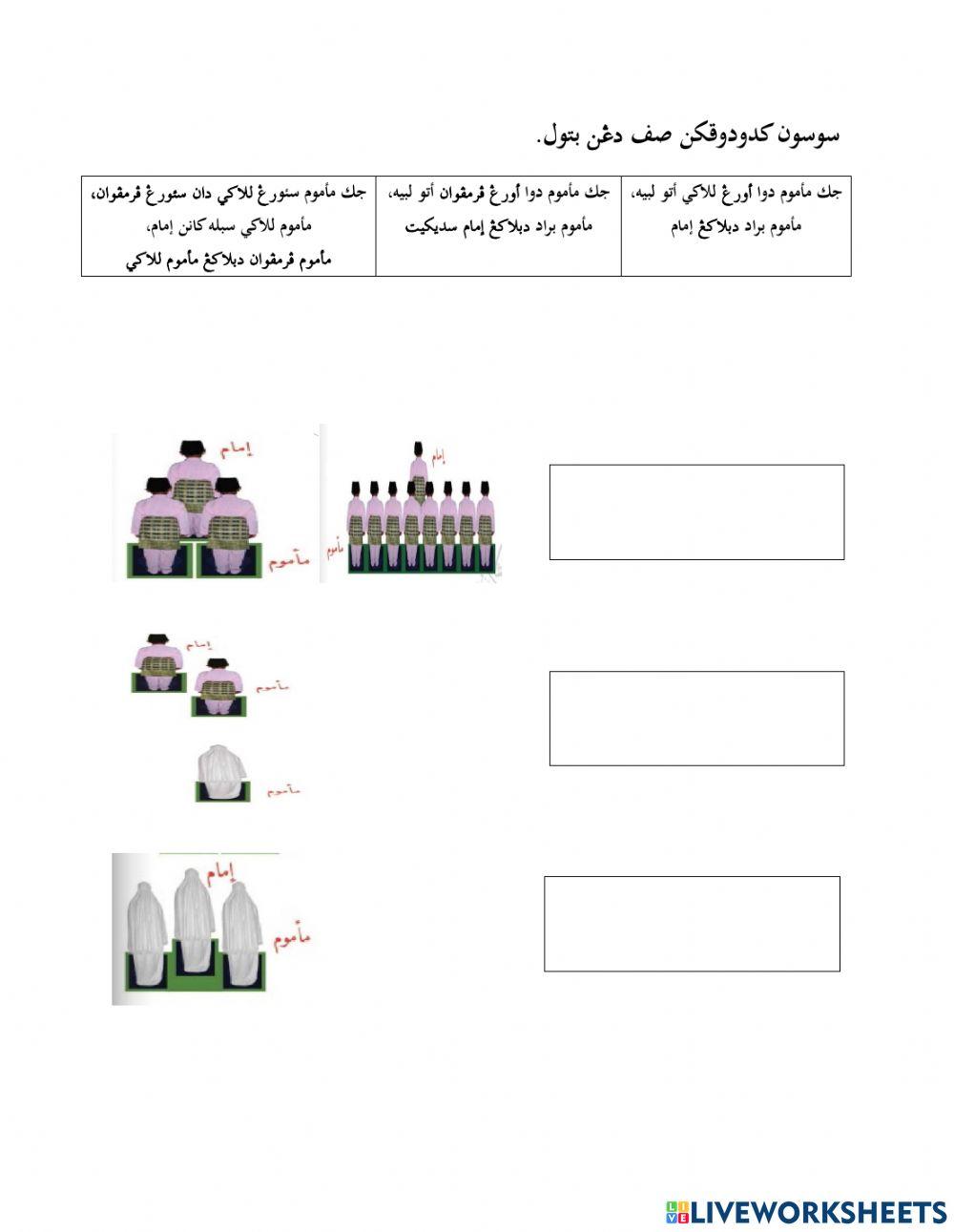 Kedudukan saf lelaki, perempuan dan kanak2