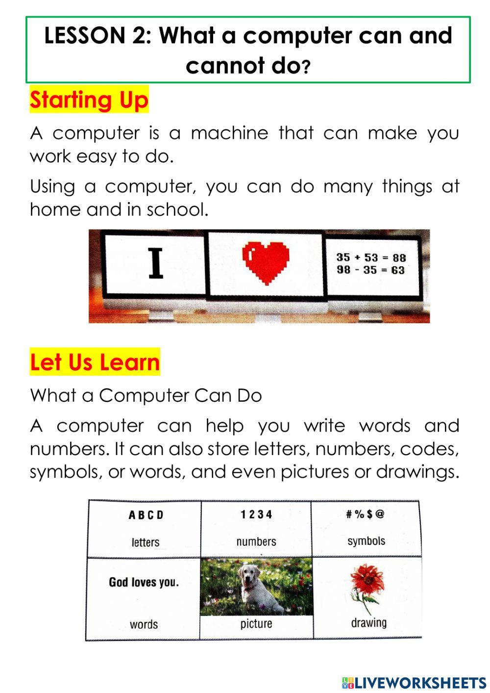 1336824 | What a Computer can do and cannot do. | Ma.