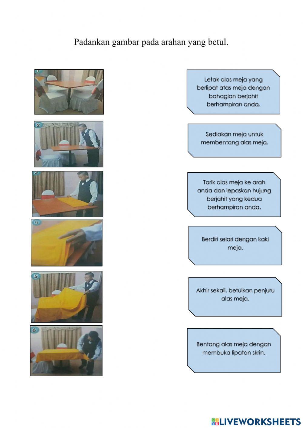 Membentang alas meja