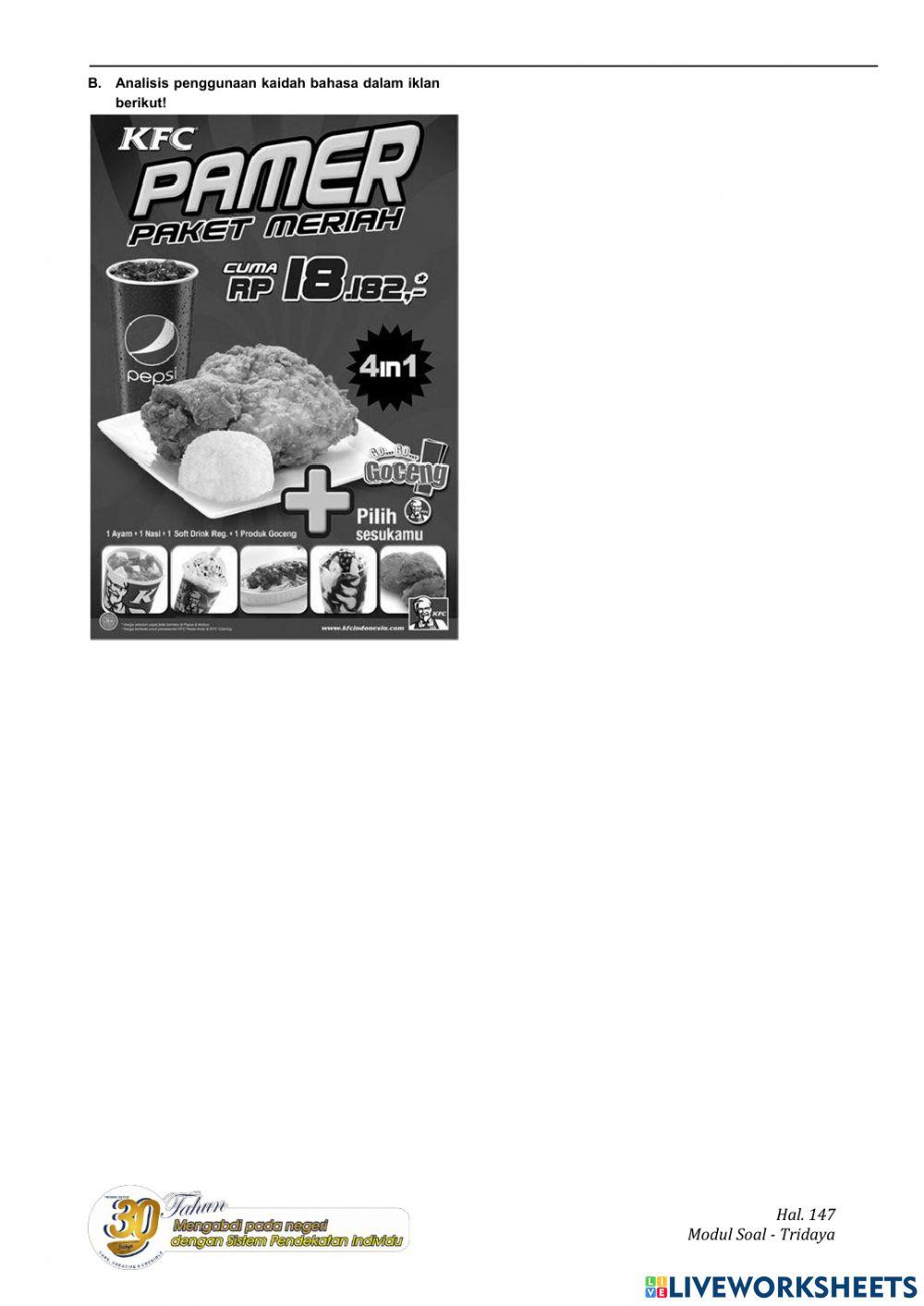 Kebahasaan Teks Iklan