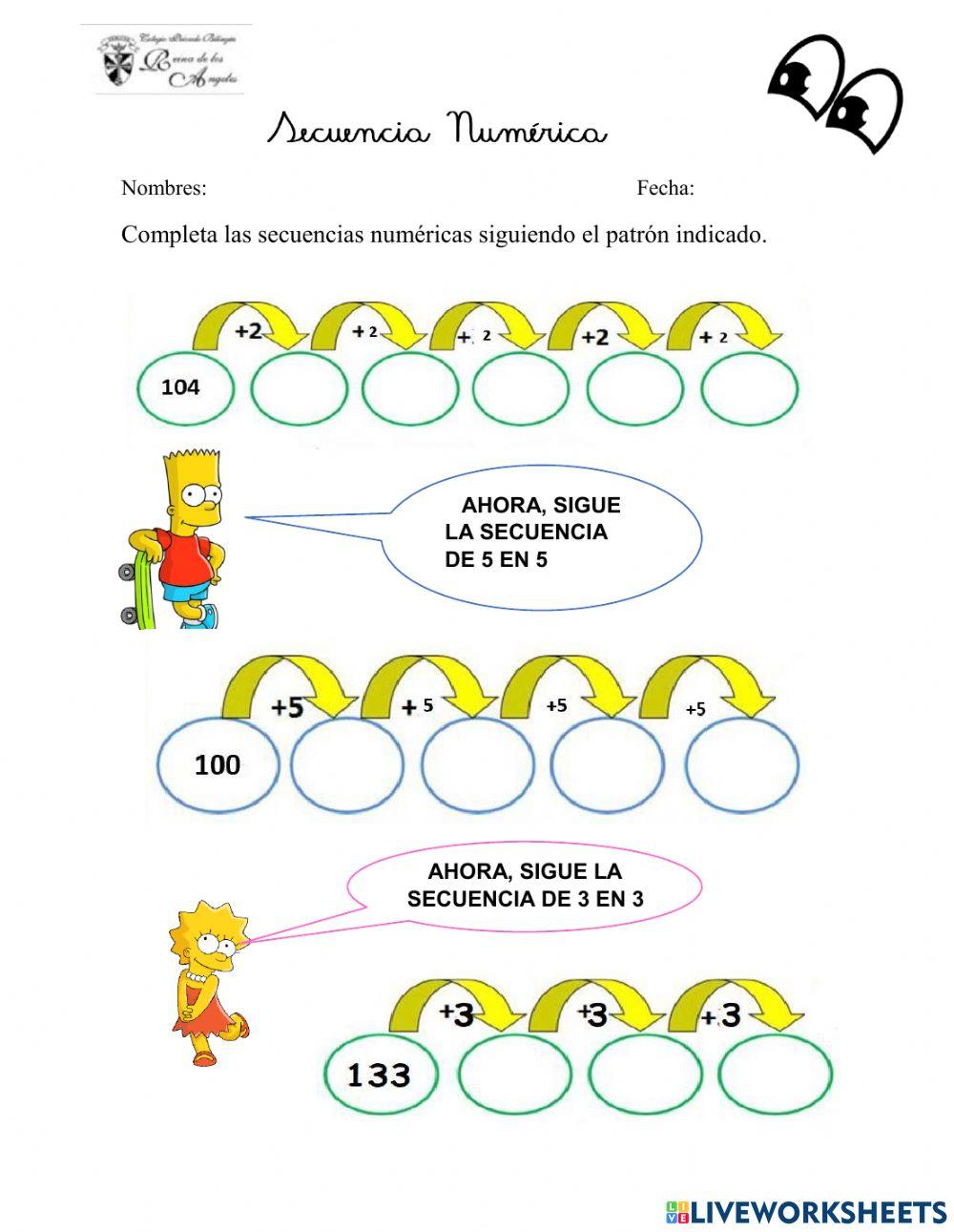 Secuencias numéricas 1