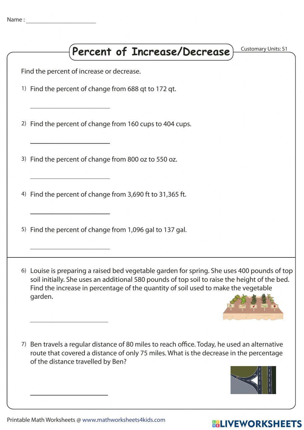 percent-increase-or-decrease-online-exercise-for-live-worksheets