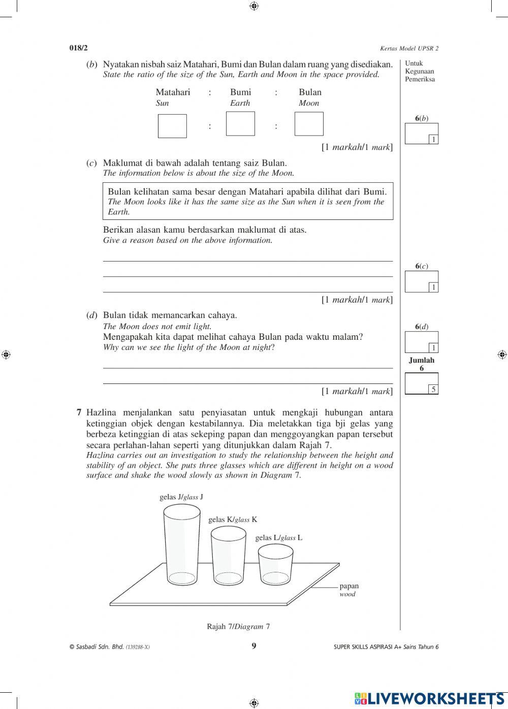 Soalan Model UPSR Kertas 2