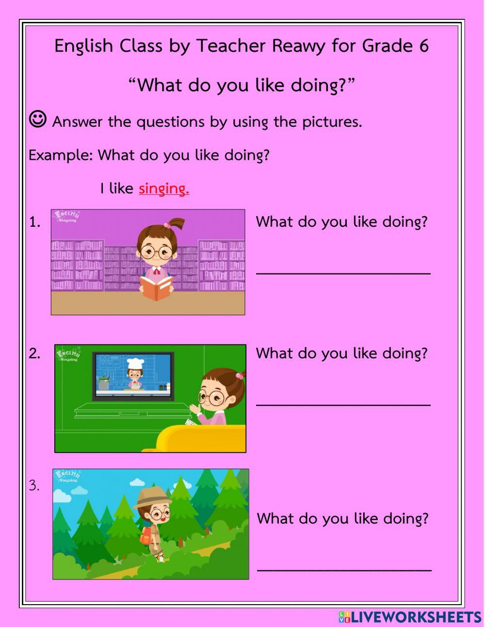 What do you like doing