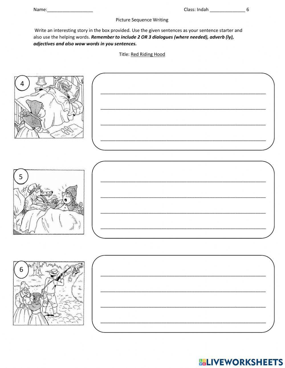 Picture Sequence Writing 4 5 6