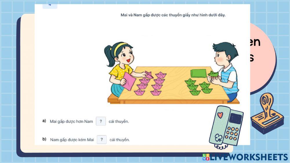 Toán lớp 2 - Bài 4+5 (Phần 1)