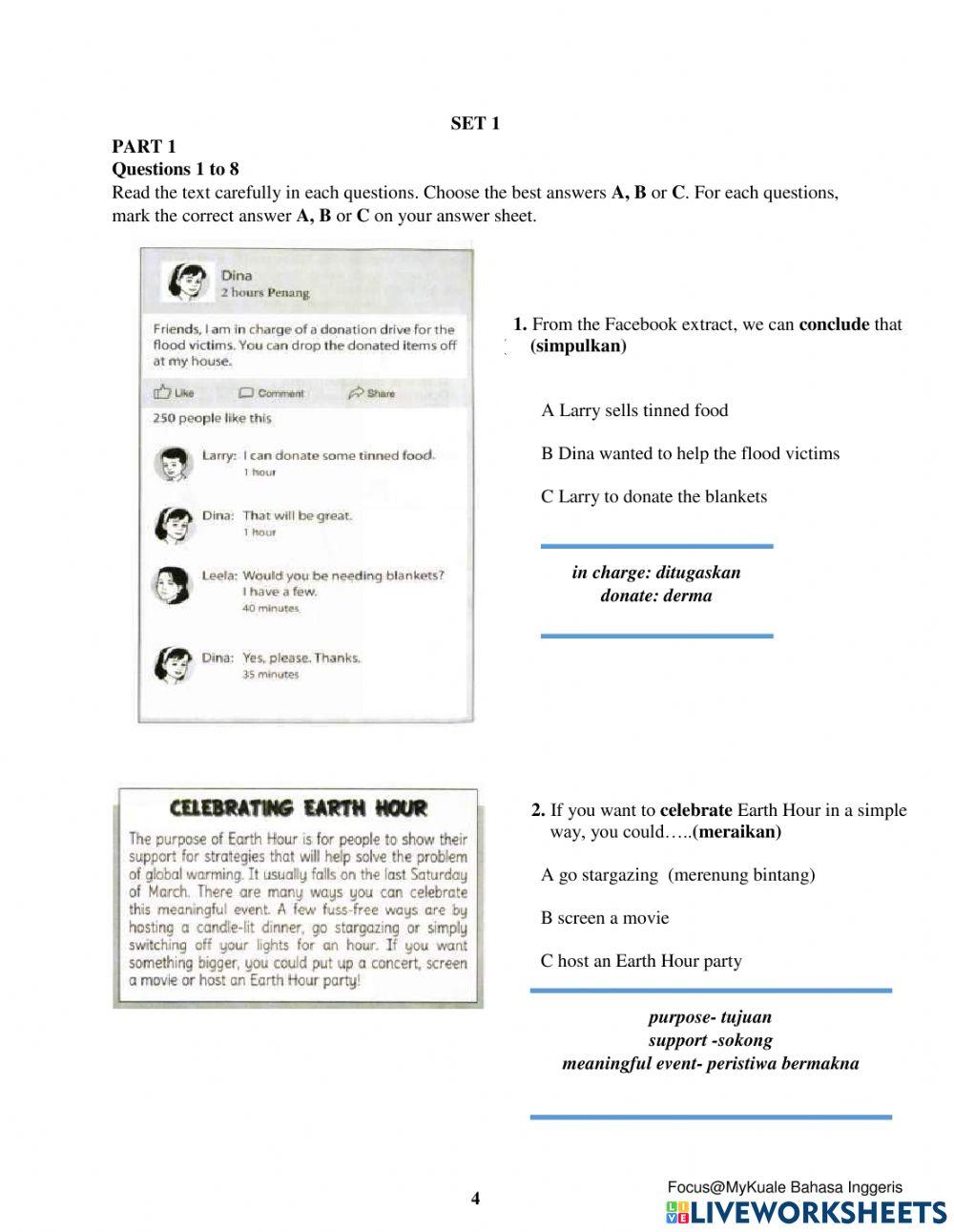 Ujian Pentaksiran 1: Set 1