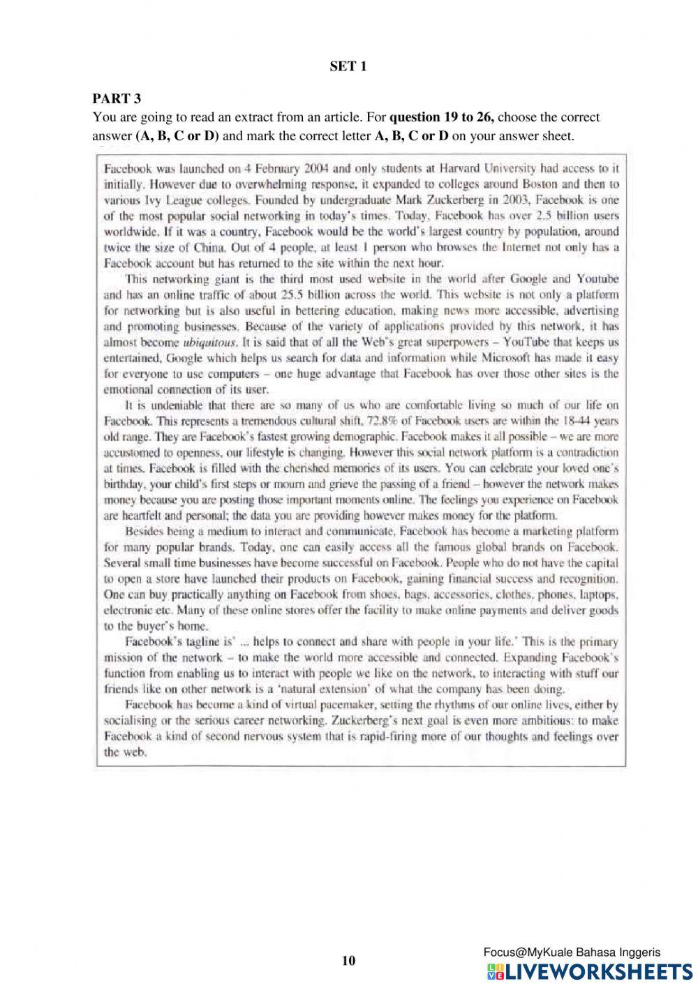 Ujian Pentaksiran 1: Set 1