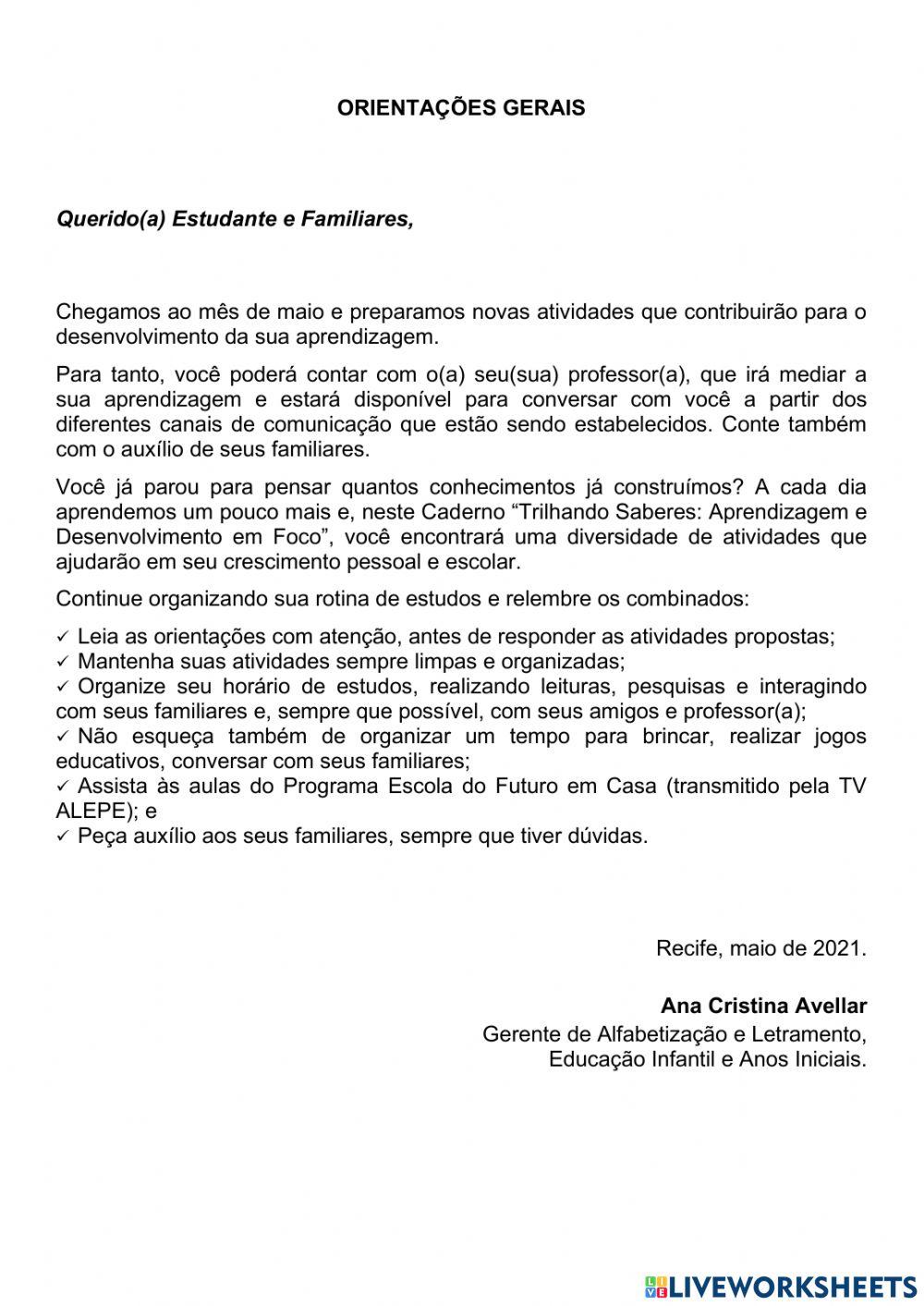 Exercício Interdisciplinar