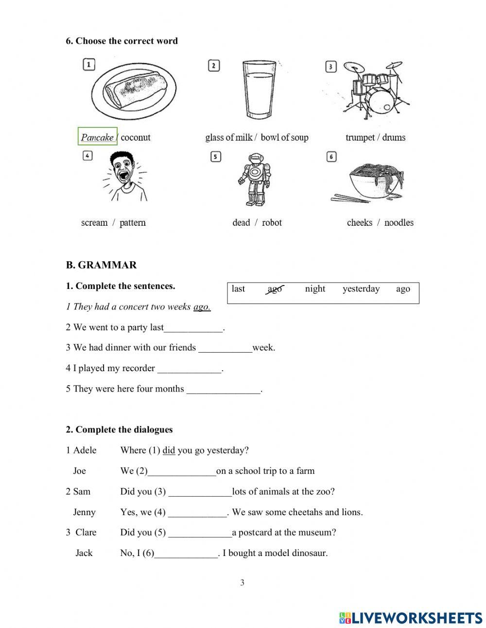 DS - Fa4 - Test 1 Writing
