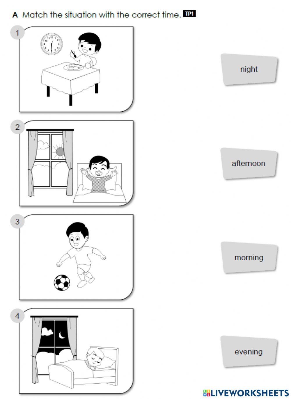 DLP Year 1 : Recognise Time Of A Day