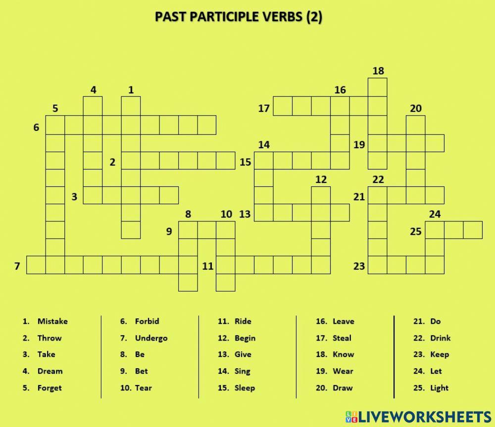 Past participle verbs (2)