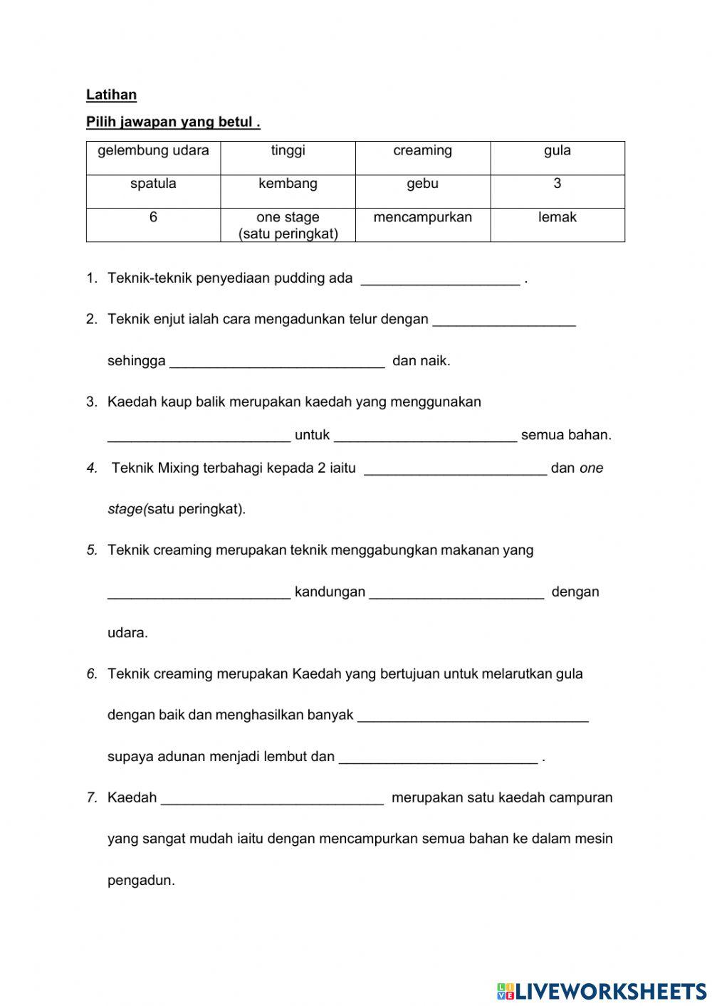 Teknik-teknik penyediaan puding