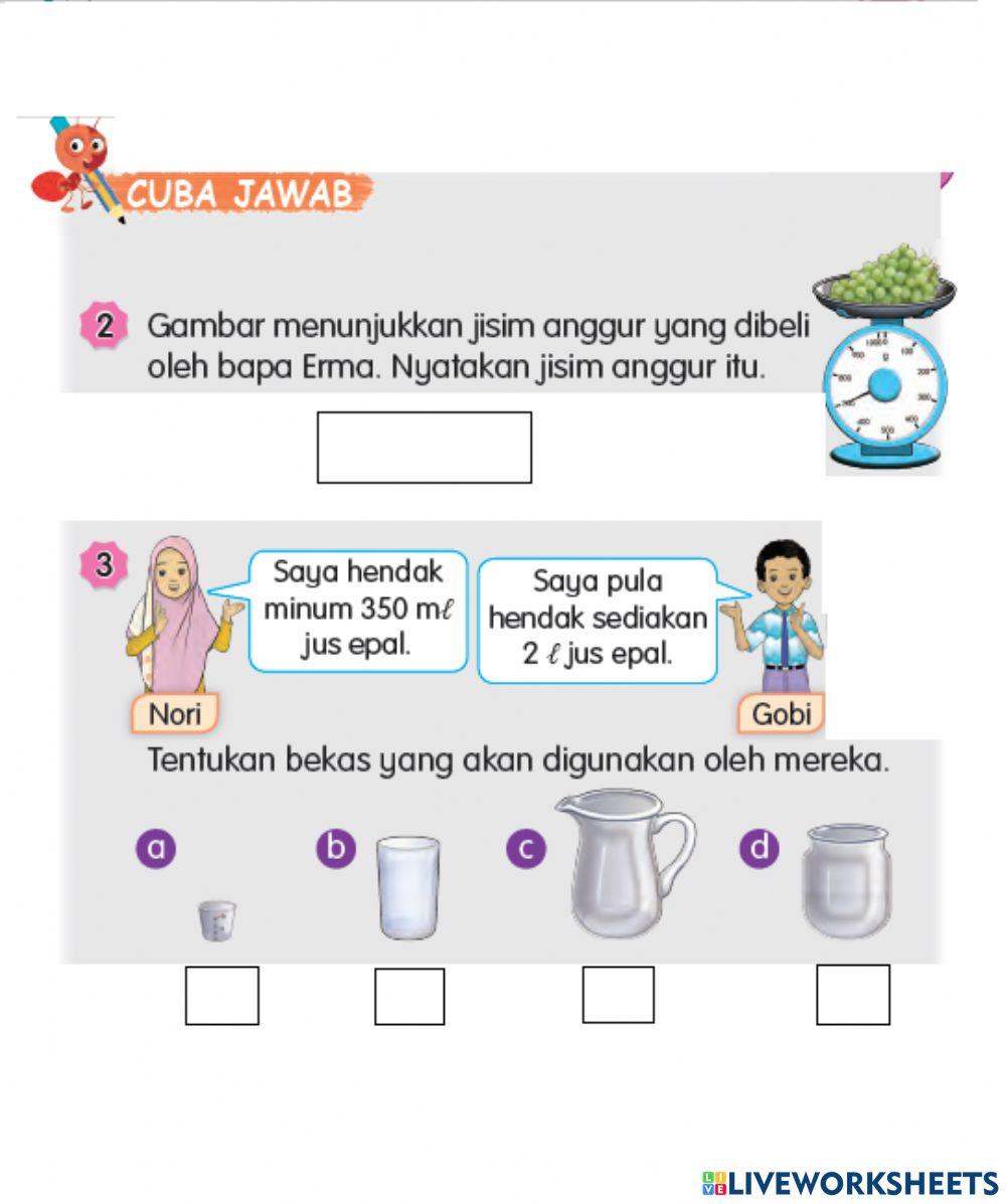 Matematik tahun 2 - selesaikan masalah