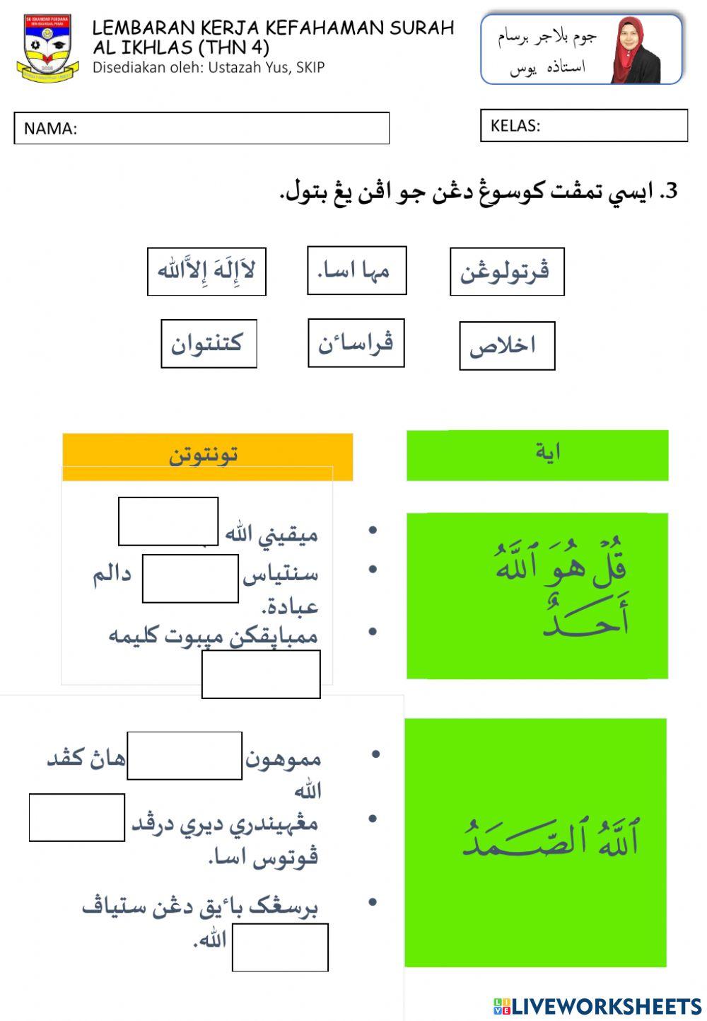 Kefahaman Surah Al Ikhlas